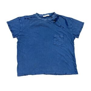 We the Free Free People Distressed Oversized Pocket Tee Shirt Women's XS